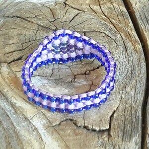 Royal Blue Purple Passion Lavender Minimalist Tribal Bead Band Ring Pinky Hypoallergenic image 7