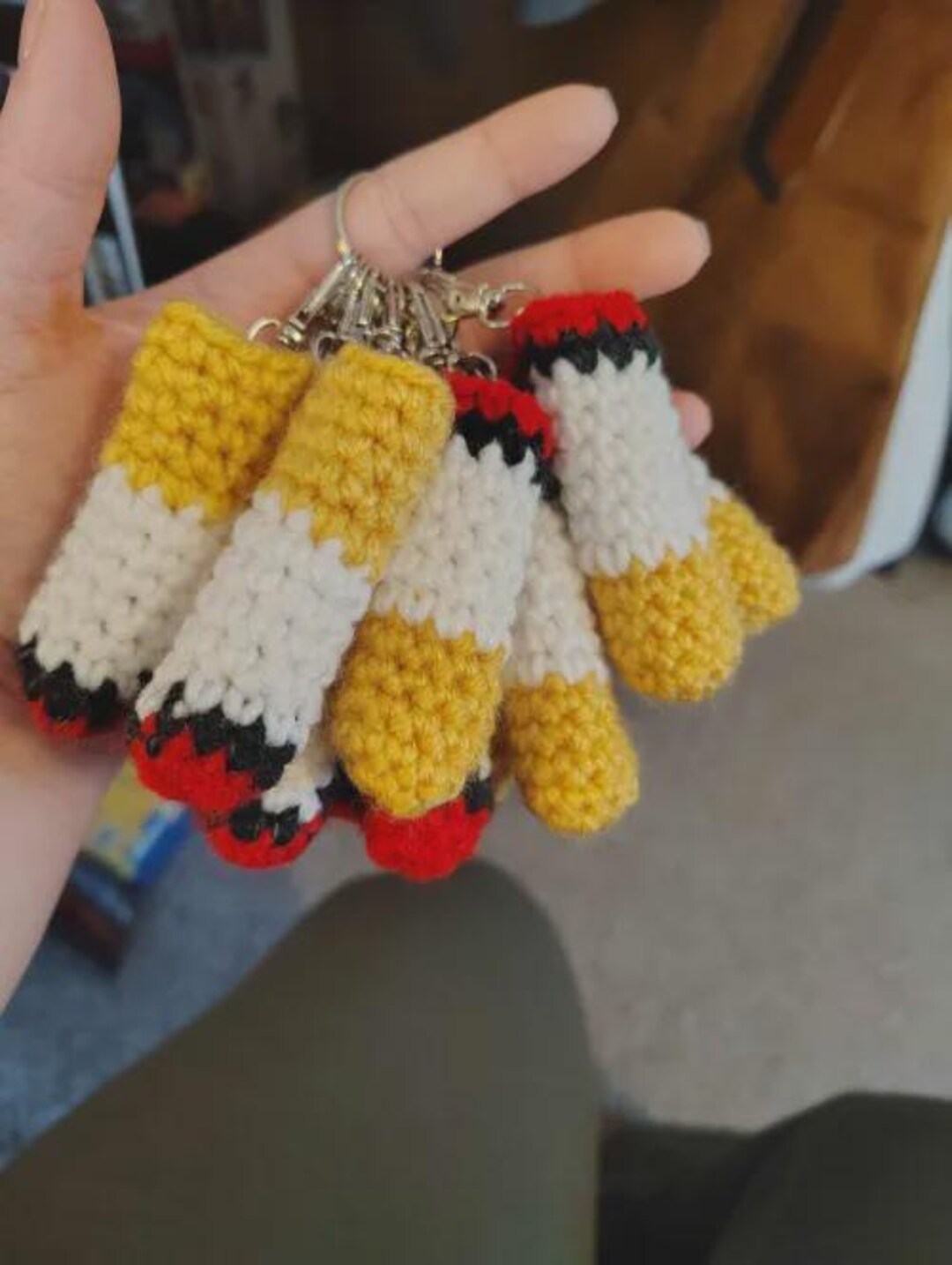 Crochet Cigarette Lip Balm Keychain - Etsy