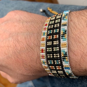 bracelets, Miyuki beaded bracelets, handmade, own design, handwoven bracelets, unisex bracelets, lot of three bracelets