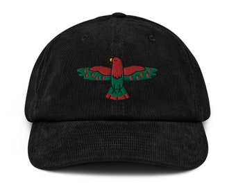 Embroidered Hawk Corduroy hat