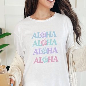 トレンディなハワイのサマーシャツ、ビーチアロハシャツ、ハイビスカスシャツ、オーシャンラバーTシャツ、彼女へのギフト