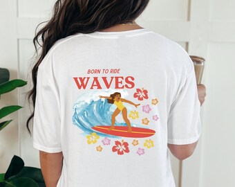 Summer Beachy Surfer Shirt, Surfing Tshirt, Coconut Girl Y2K Beach Tee, Ocean Lover Shirt, Gift for Surfer