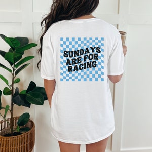 Sundays Are For Racing T-Shirt - Retro Style
