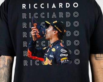 Daniel Ricciardo Shooey Tee, Motorsport Unisex Shirt, Formula One Fan Gift, Racing Graphic Tee, Red Bull F1