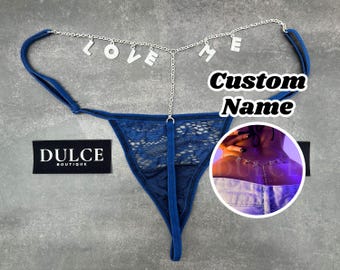 Custom Name Thong, Personalised Name Thong, Name Thong