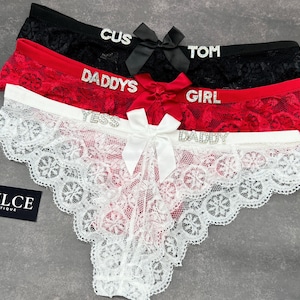 Name Thong, Custom Name Thong, Personalised Name Thong, Personalized Thong with Bow, Perfect Gift For Him, Perfect Gift For Her, Gift For BF