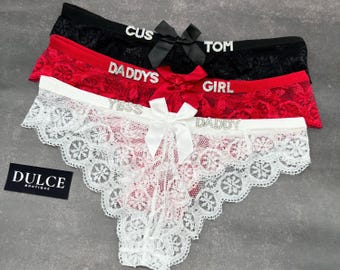 Tanga con nombre, Tanga con nombre personalizado, Tanga con nombre personalizado, Tanga con lazo personalizado, Regalo perfecto para él, Regalo perfecto para ella, Regalo para novio