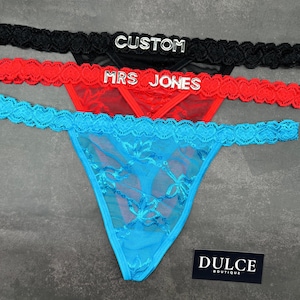 Custom Name G-Strings, Personalised Name Thong, Custom Name Thong