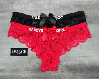 Tanga con nombre, Tanga personalizada con nombre, Tanga a medida con nombre