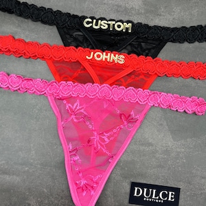 Custom Name Thong, Personalised Name Thong, Name Thong