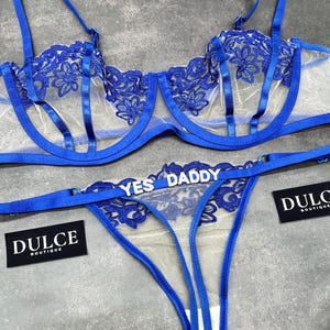 Custom Name Bra Thong Set, Personalised Name Thong, Name Thong, Custom Thong Bra, Anniversary Gift, Valentines Day Gift, Custom Lingerie Set