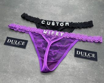 Name Thong, Personalised Name Thong, Custom Name Thong