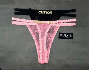 Custom Name Thong, Personalised Name Thong, Name Thong