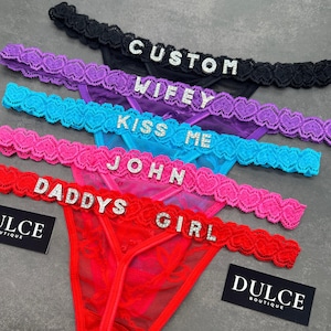 Custom Name Thong G-strings, Personalised Thong With Any Name, Custom Thong, Couple Gift, Gift For Husband, Boyfriend Gift