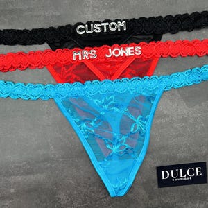 Custom Name Thong, Personalised Name Thong, Name Thong