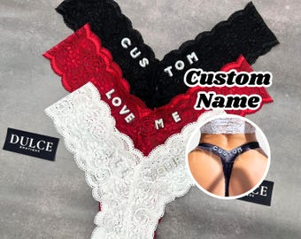 Custom Name Thong, Personalised Name Thong, Name Thong