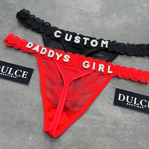 Personalised Thong, Custom Thong With Name, Personalised Lingerie, Custom Name Thong