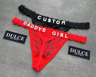 Personalised Thong, Custom Thong With Name, Personalised Lingerie, Custom Name Thong