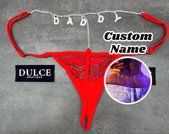 Customized Thong Chain with Name, Custom Name Belly Chain, Personalized Waist Chain, Body Jewelry, Couple Gift, Gift For Boyfriend