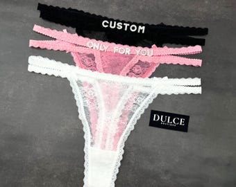 Tanga fio dental personalizada com pingentes de prata, tanga personalizada com nome, tanga personalizada, presente de aniversário