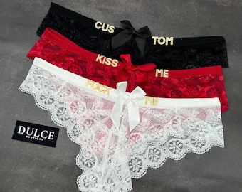 Tanga con nombre personalizado, regalo de aniversario, regalo para él, regalo de pareja