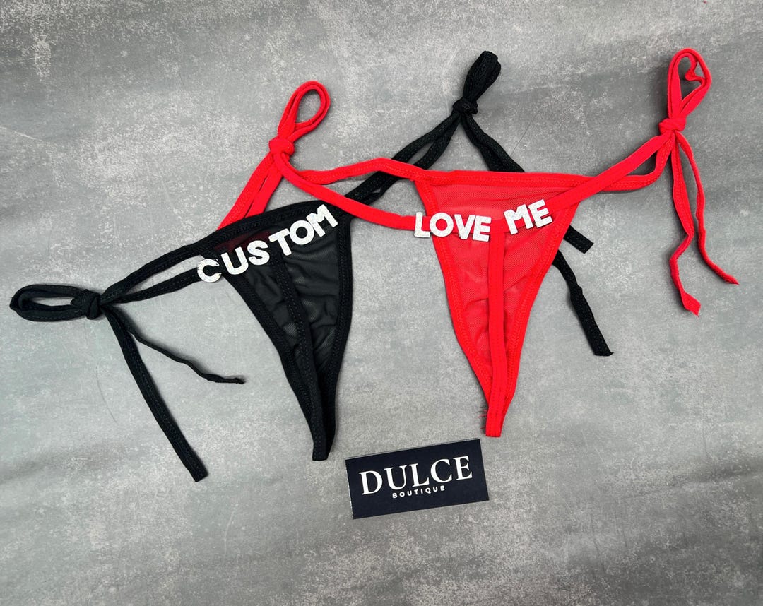 Personal String Sexy Custom Name G-string, G-string Thong, Panties With Crystal Letters ...