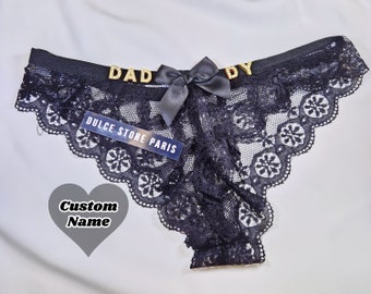 Custom Thong, Personalized Lace Lingerie With Your Name, Custom Lace Lingerie, Name Thong, Couple Gift, Gift For Husband, Gift For Boyfriend