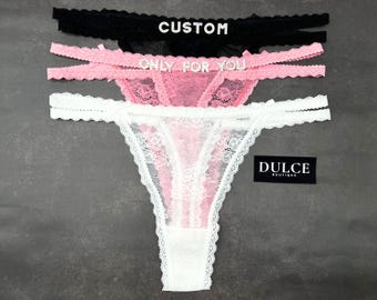 Custom Name Thong, Personalised Name Thong, Name Thong