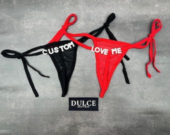 Sexy Custom Name G-String, G-String Thong, Panties With Crystal Letters Name, Couple Gift, Gift For Husband, Gift For Boyfriend