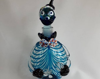 Murano Decanter Venetian Clown By Seguso RARE