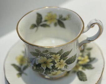 Vintage Paragon Flower Festival Dogwood China Porcelana Hueso China Taza de Té y Platillo Set