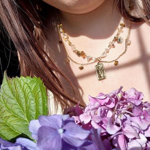 Powerful Money Manifestation Necklace | Citrine, Tiger&#39;s Eye, Aventurine, Pyrite Crystal Necklace | Money Crystal Jewelry| Money Spell Charm