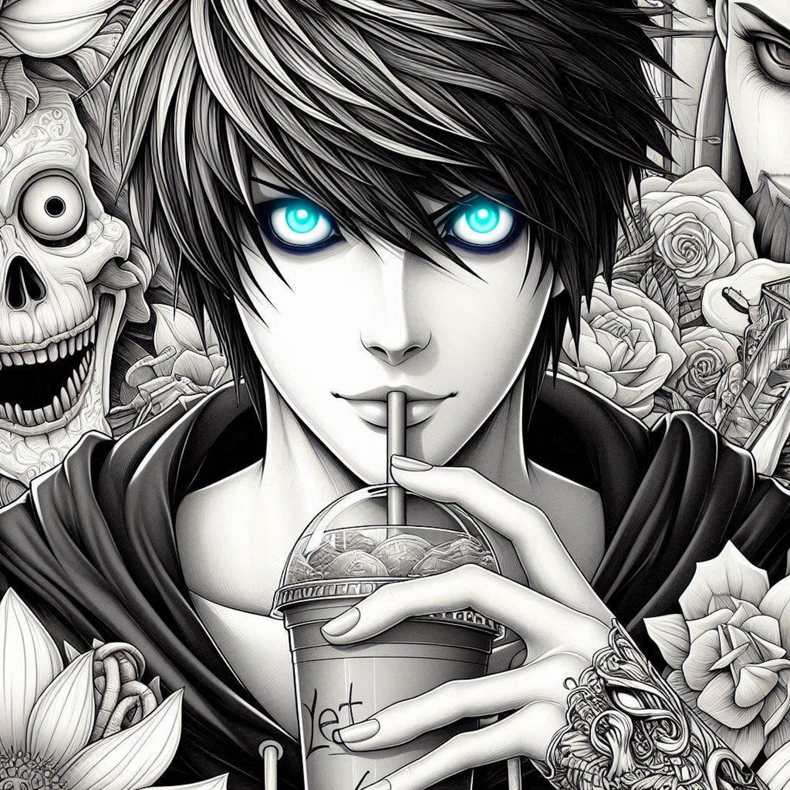 Anime Coloring Book Death Note Coloring Book Based on Death Note ...