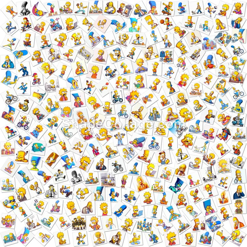 2000+ Simpsons PNG Bundle | Funny Printable Clipart for T-shirts, Mugs ...