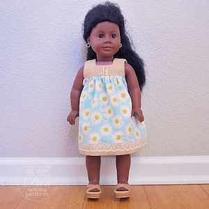 How to Sew a Dress for American Girl or other 18 inch Doll - Printable, Instant Download pattern and instructions - easy