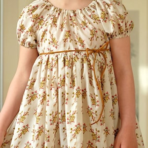 Girls Milkmaid Dress Sewing Pattern PDF Download - Easy Beginner Pattern - Sizes - 12 18 24 months 2 3 4 5 6 7 8 9 10 years