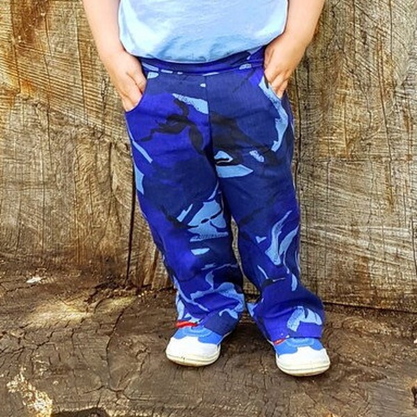 Kids Pants Pattern PDF - with Pockets - Boys and Girls Sewing Pattern for Pants and Shorts