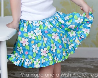 Twirl Skirt Pattern optional Built In Bloomers / Girls Twirl Skirt Sewing Pattern / Girls Skirt Pattern PDF / PDF sewing pattern