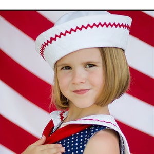 Sailor Hat Pattern - PDF sewing pattern - boys girls baby sailor hat pattern newborn to 8