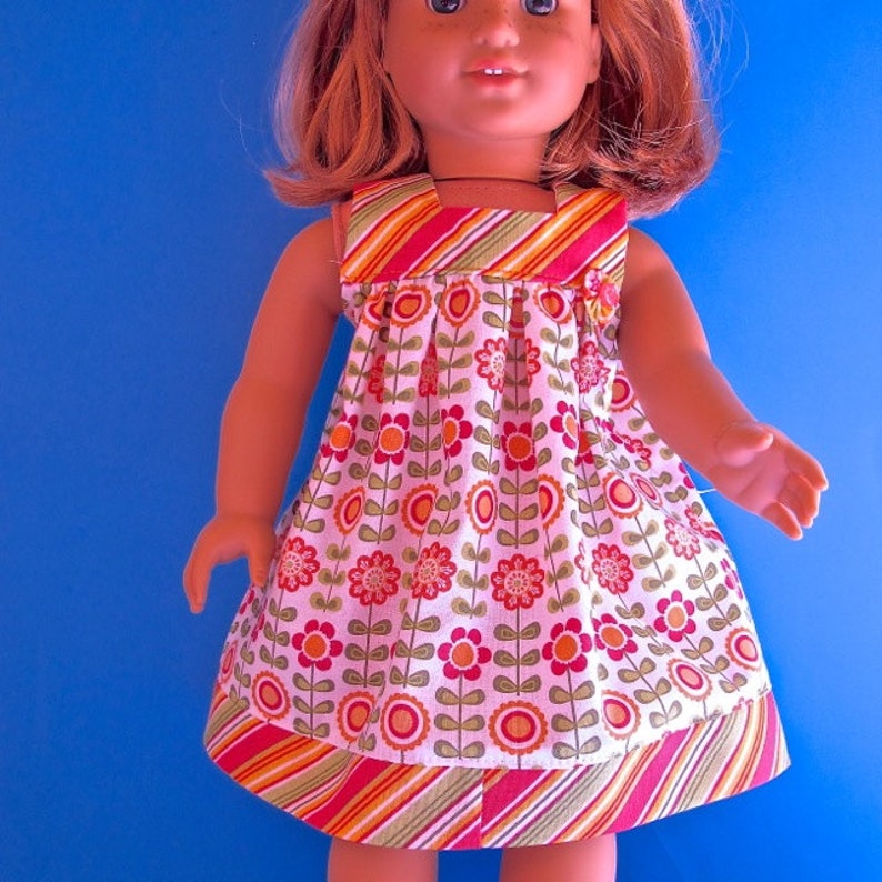 How to Sew a Dress for American Girl or other 18 inch Doll Printable, Instant Download pattern and instructions easy image 4