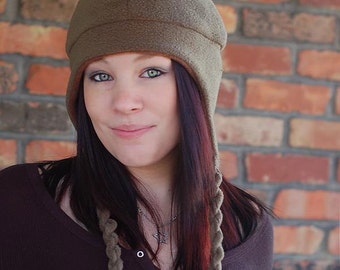 Earflap hat pattern PDF - Chinstrap Hat Pattern - adult sizes sewing pattern