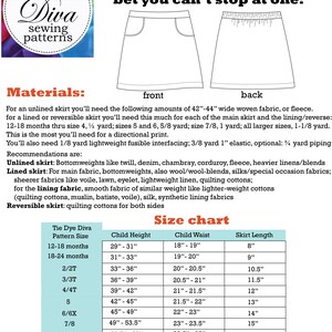 Girls Skirt Pattern PDF - Reversible A Line Skirt Sewing Pattern - Baby ...
