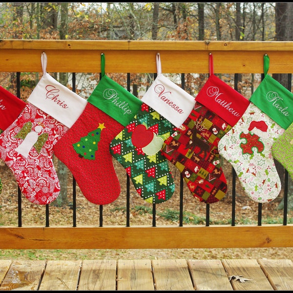 Christmas Stocking Sewing Patterns - Elf and Traditional - Downloadable Stocking Pattern PDF - Instant Download