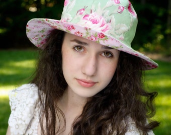Womens Sun Hat Pattern - Reversible Sunhat Pattern for Ladies - Downloadable PDF Hat Sewing Pattern