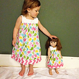 How to Sew a Dress for American Girl or other 18 inch Doll Printable, Instant Download pattern and instructions easy image 2