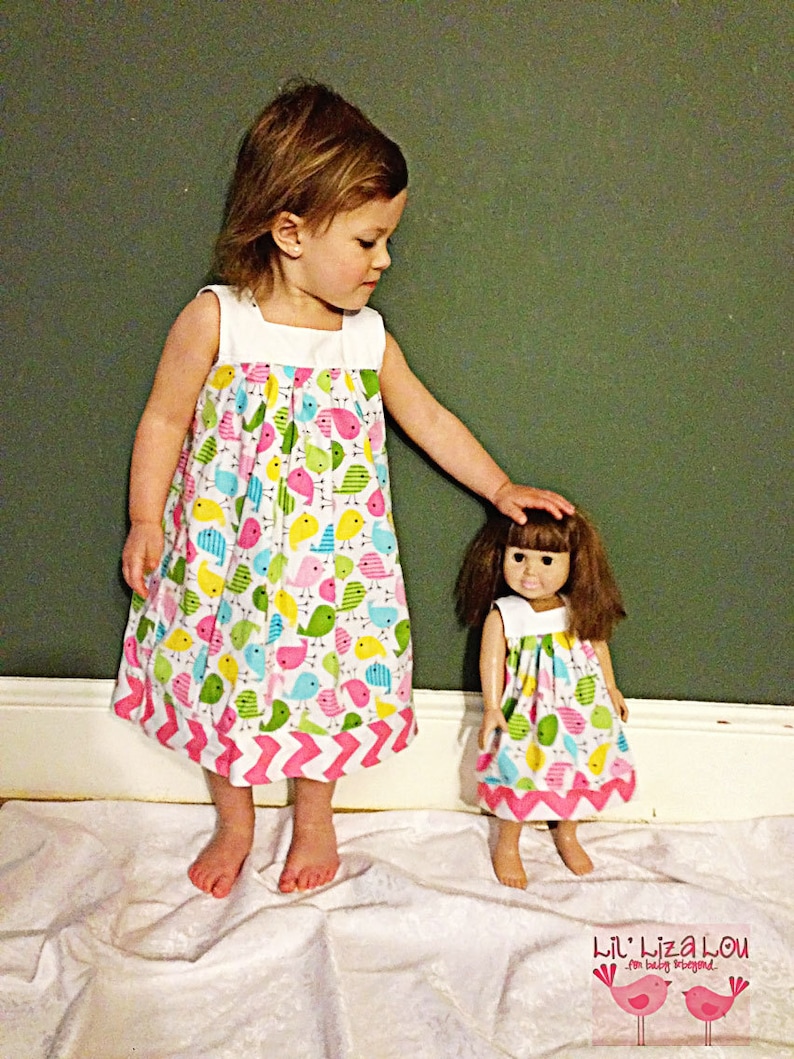 How to Sew a Dress for American Girl or other 18 inch Doll Printable, Instant Download pattern and instructions easy image 2