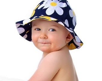 Sun Hat Pattern Baby Toddler Children - Reversible - PDF Sewing Pattern 0 to 8 years