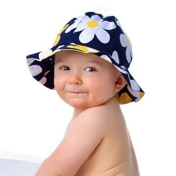 Sun Hat Pattern Baby Toddler Children - Reversible - PDF Sewing Pattern 0 to 8 years