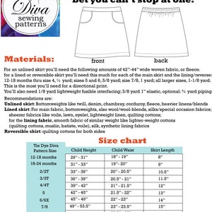 The Potato Chip Skirt Pattern Girls A Line Skirt Pattern with Pockets Reversible Skirt Pattern for Digital Download PDF image 10