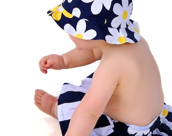 Patrón de costura para sombrero de sol reversible – Bebé y niño (patrón en PDF)